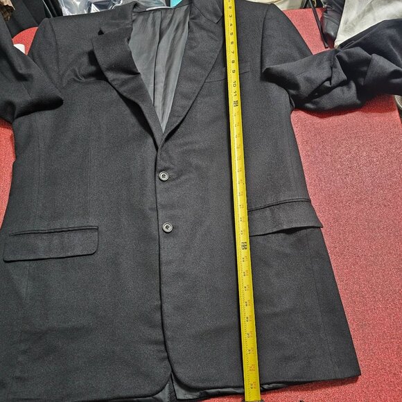 Hickey Freeman Madison 100% Cashmere Sport Coat Blazer 46L Black Quiet Luxury - Picture 12 of 14